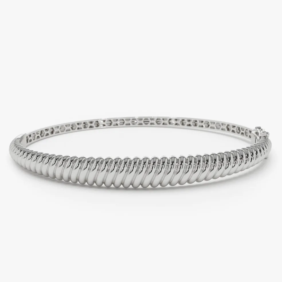 14K Gold Twist Bangle Bracelet