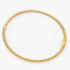 14K Gold Twist Bangle Bracelet