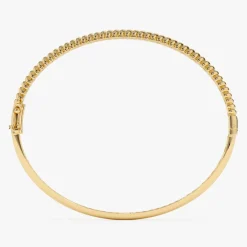 14K Gold Twist Bangle Bracelet