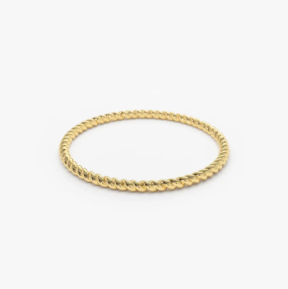 14K Gold Twists Rope Wedding Band