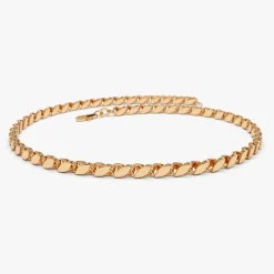 14K Gold Unique Marquise Shape Bracelet