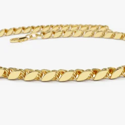 14K Gold Unique Marquise Shape Bracelet
