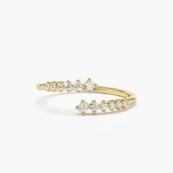14K Gold Wrapped Diamond Ring