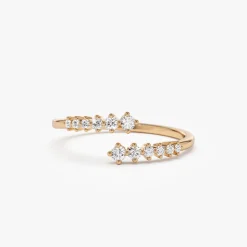 14K Gold Wrapped Diamond Ring