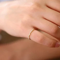 14K Gold Zig Zag Diamond Wedding Band