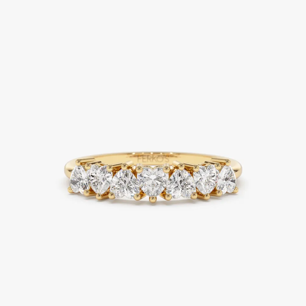 14k Heart Shape Up Down Prong Setting Diamond Ring