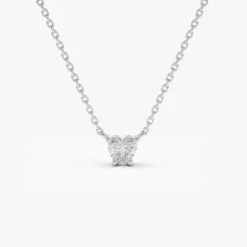14k Heart-Shape Diamond Necklace