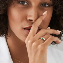 14k Heart-Shaped Emerald Ring
