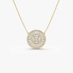 14k Illusion Setting Solitaire Diamond in Halo Setting