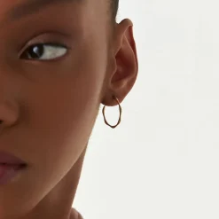 14k Large Wave Hoop Earrings