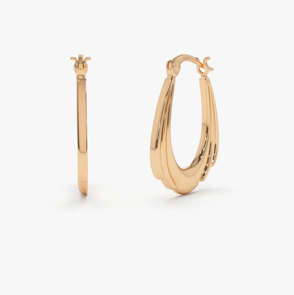 14k Layered Gold Earrings