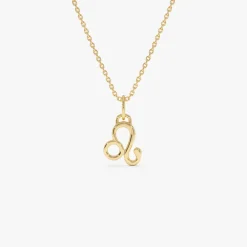 14K Leo Zodiac Charm Necklace