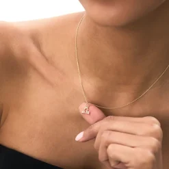 14K Libra Zodiac Charm Necklace