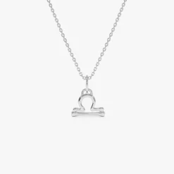 14K Libra Zodiac Charm Necklace