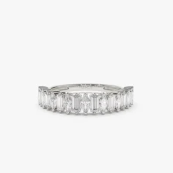 14k Marquise & Baguette Diamond Wedding Ring