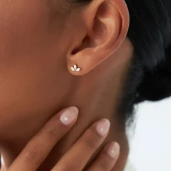 14k Marquise Crown Stud Earrings