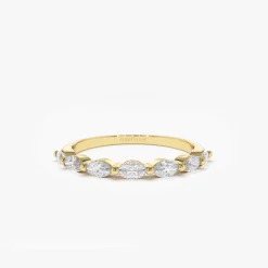 14k Marquise Cut Diamond Anniversary Band