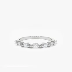 14k Marquise Cut Diamond Anniversary Band
