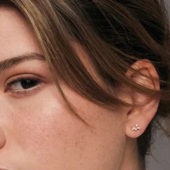 14K Marquise Diamond Cluster Studs