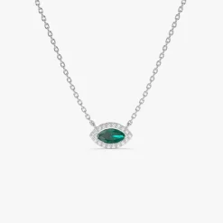 14k Marquise Emerald with Halo Diamond Setting