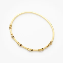 14k Marquise Shape Round Diamond Bangle Bracelet