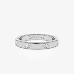 14k Marquise Shaped Full Eternity Flush Setting Diamond Band