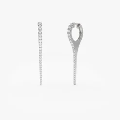 14k Medium Diamond Dagger Earrings