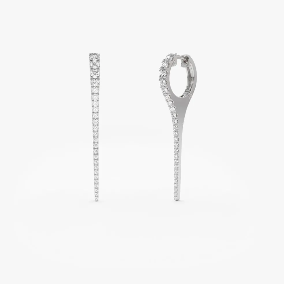 14k Medium Diamond Dagger Earrings