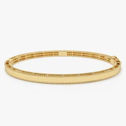 14K Milgrain Edge Gold Bangle Bracelet