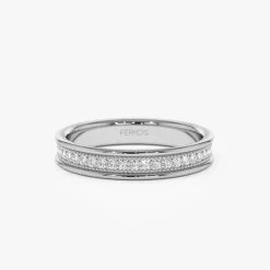 14k Milgran Full Eternity Diamond Ring