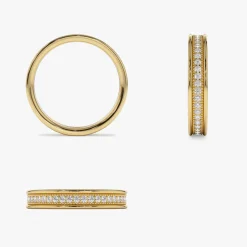 14k Milgran Full Eternity Diamond Ring
