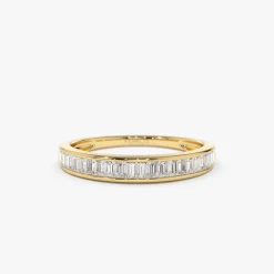 14k 3MM Baguette Diamond Channel Setting Ring