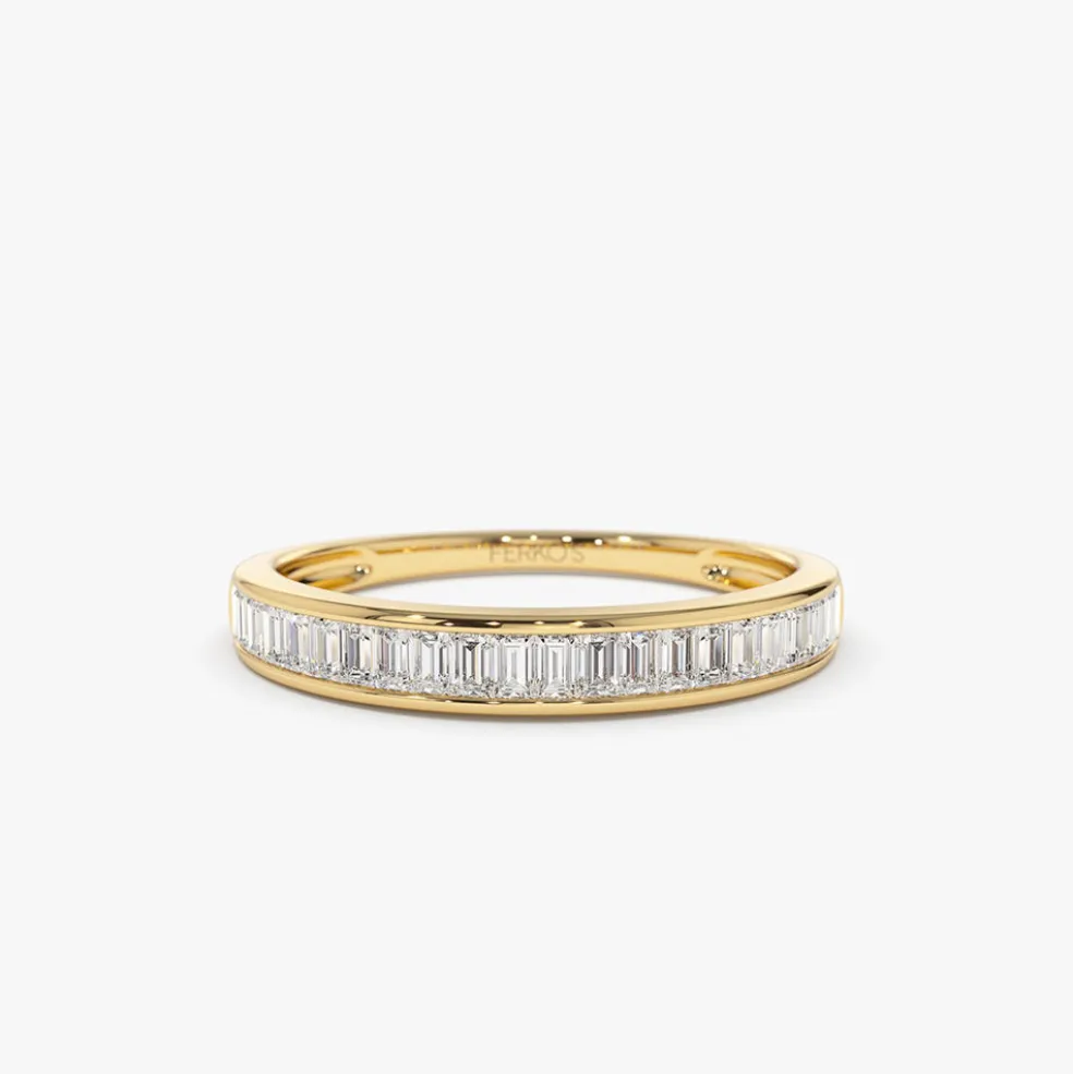 14k 3MM Baguette Diamond Channel Setting Ring