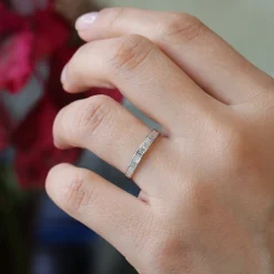 14k 3MM Baguette Diamond Channel Setting Ring
