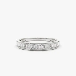 14k 3MM Baguette Diamond Channel Setting Ring