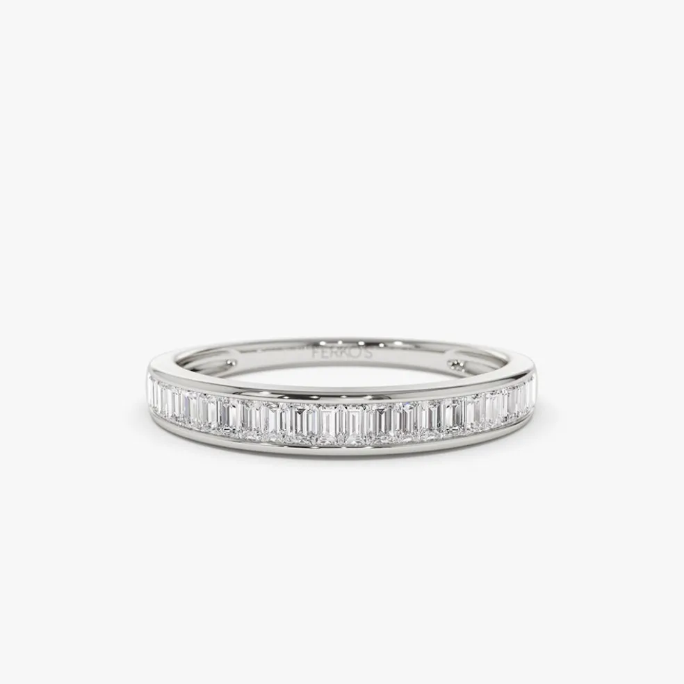 14k 3MM Baguette Diamond Channel Setting Ring