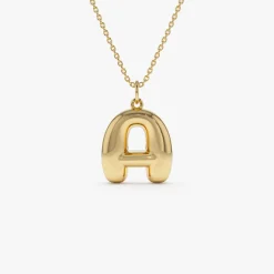 14K 20MM Balloon Initial Letter Pendant