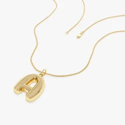 14K 20MM Balloon Initial Letter Pendant