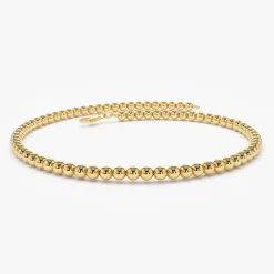 14k 2.5MM Beaded Bracelet