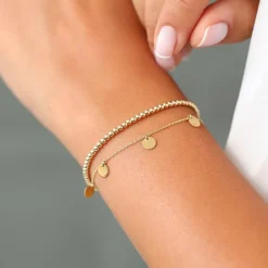 14k 2.5MM Beaded Bracelet