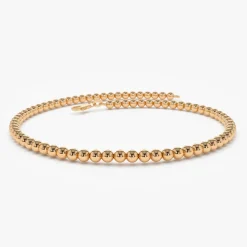 14k 2.5MM Beaded Bracelet