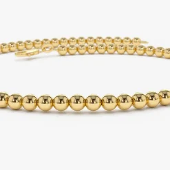 14k 2.5MM Beaded Bracelet