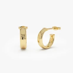 14k 3.85MM C Hoop Earrings