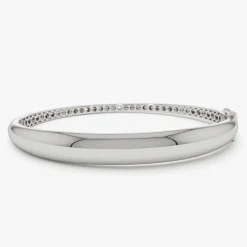 14K 7.5MM Classic Dome Gold Bangle Bracelet