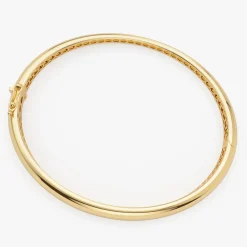 14K 7.5MM Classic Dome Gold Bangle Bracelet