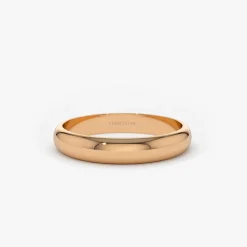 14k 3MM Classic Dome Unisex Wedding Ring
