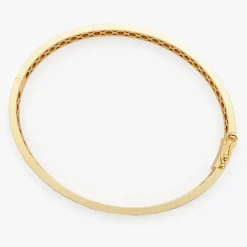 14K 4mm Diamond Bangle Bracelet