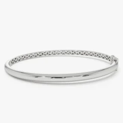 14k 3.5mm Dome Gold Bangle Bracelet