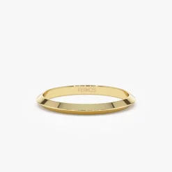14K 2MM Knife Edge Wedding Band