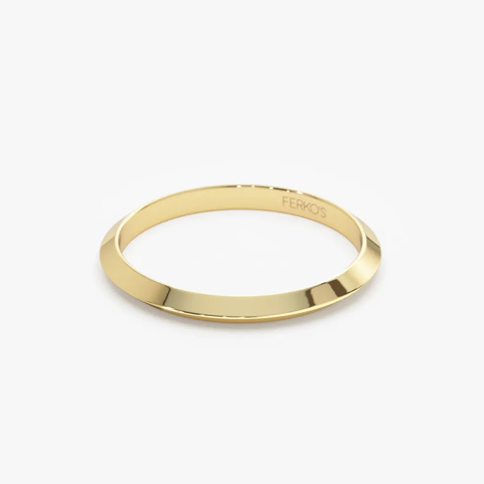 14K 2MM Knife Edge Wedding Band